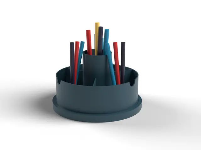 Rotating Desk Organizer - Spinning Pen Holder, Print in Place, No Supports (OpenSCAD) — modelo 3D