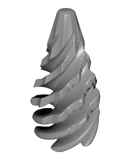 Rounded Dodecagonal Spiral Passthrough Fidget — modelo 3D