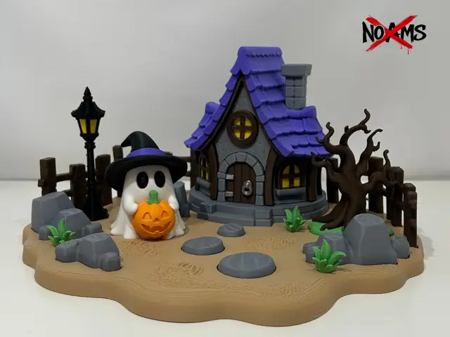 Haunted House - No AMS - Halloween Diorama — modelo 3D