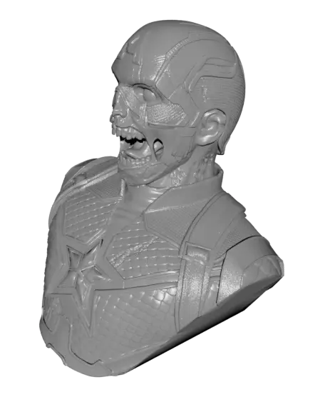 Zombie Captain America (Pre-Supported) — modelo 3D