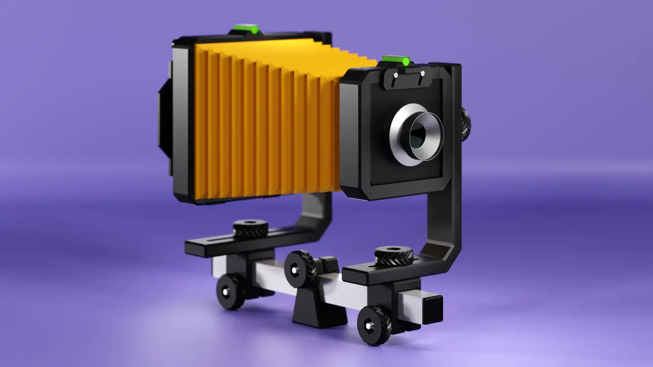 Vega 4x5 View Camera — modelo 3D