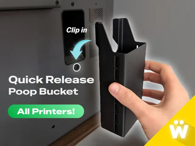 Quick Release Poop Bucket (P2S, X2D, H2S, H2D...) — modelo 3D