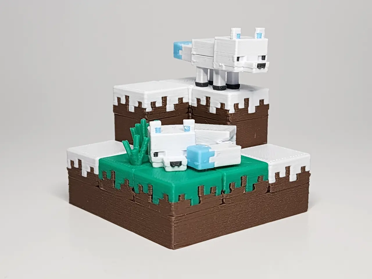 Minecraft-inspired Fox Mini Figure Kit Card/ Keychain — modelo 3D