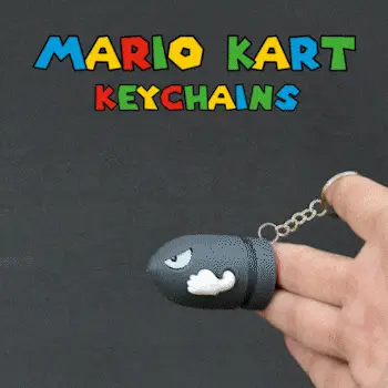 MARIO KART | KEY CHAIN COLLECTION⚡🍄⭐👻🍌💣 — modelo 3D