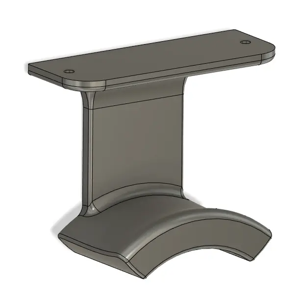 Hanging Headphone Holder (under desk mount) — modelo 3D