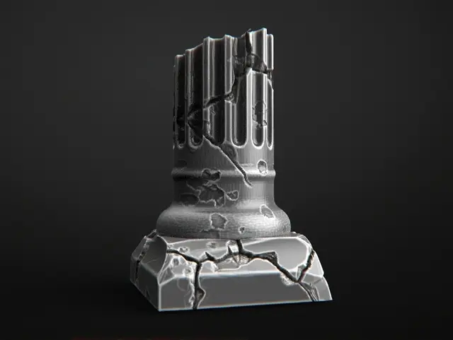 Column destroyed — modelo 3D