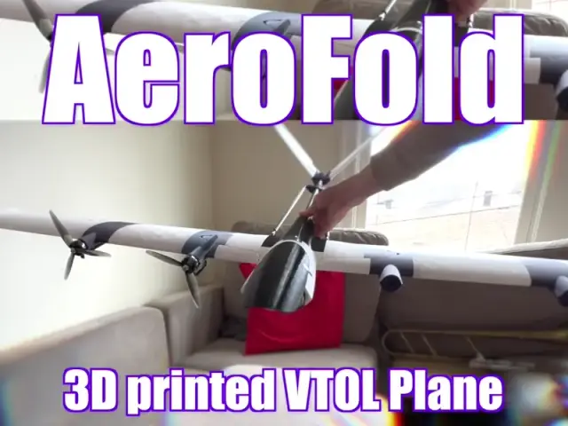 AeroFold: Folding VTOL 1.6m Plane — modelo 3D
