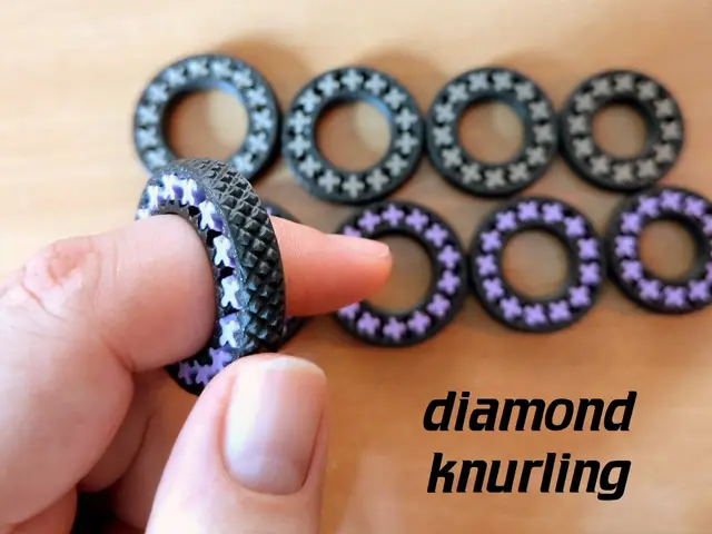 Fidget Gear Ring - Diamond Knurling — modelo 3D