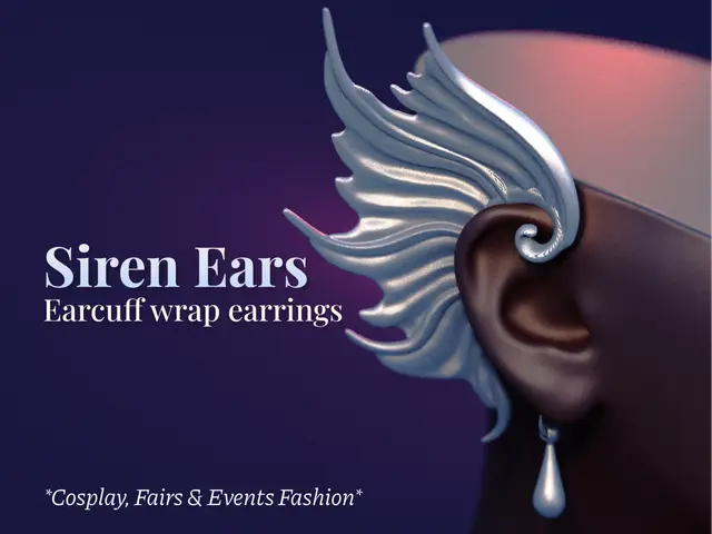 Siren Ears - Earcuff Holeless Earrings — modelo 3D