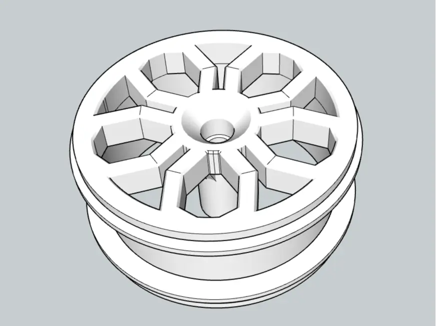 A wheel rim for a toy Range Rover, 66×28 mm. — modelo 3D