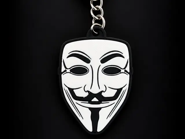Guy Fawkes Mask Keychain — modelo 3D