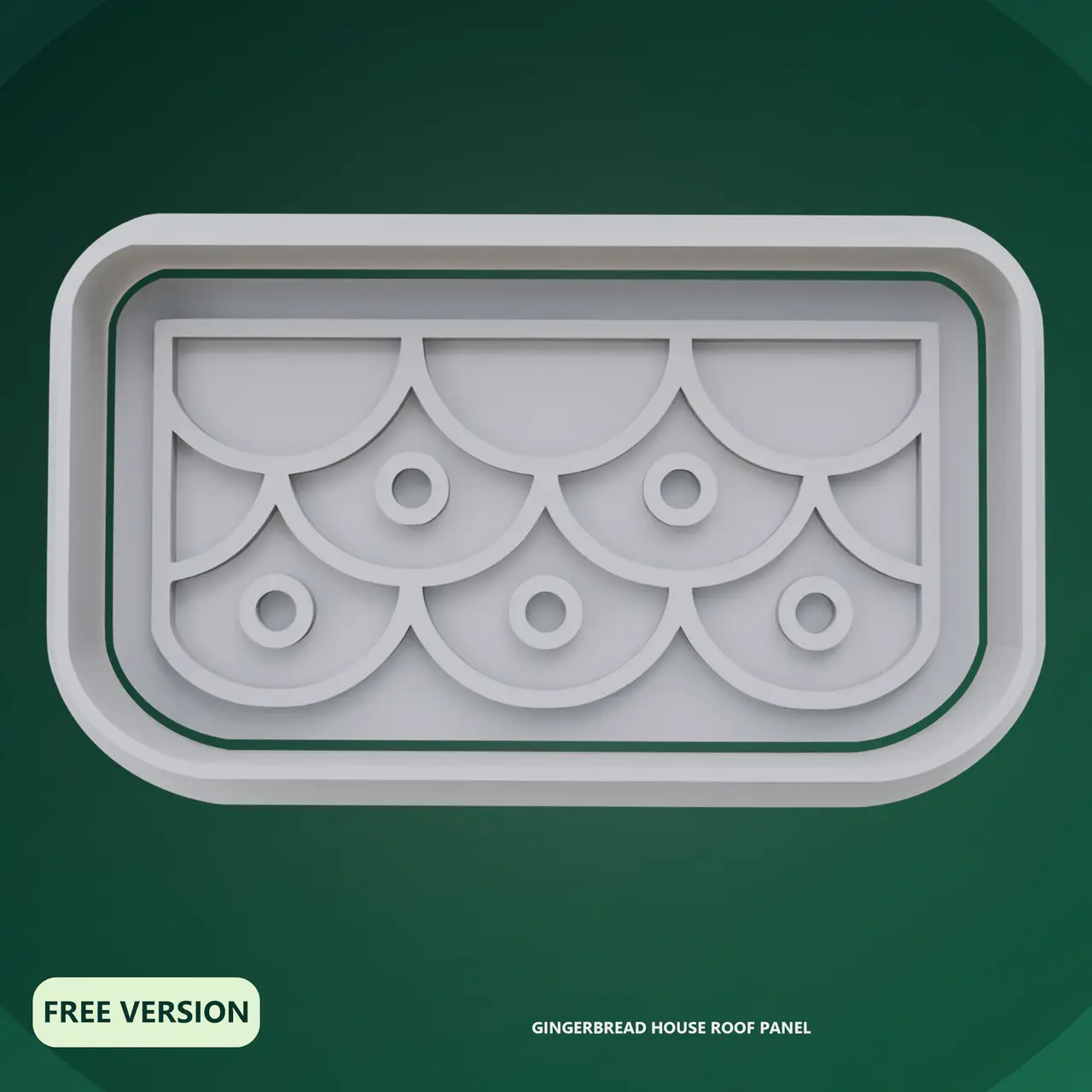Gingerbread House Cookie Cutter STL – 3D Print Biscuit Mold — modelo 3D