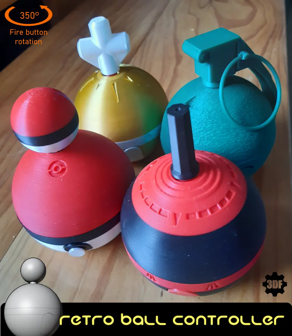 Retro Ball Controller — modelo 3D