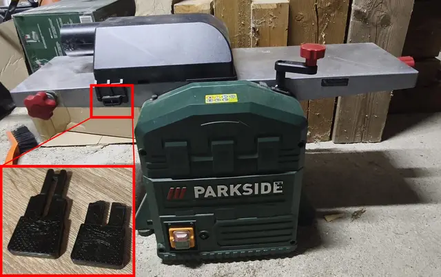 Pojistka na protahovací hoblovku Parkside — modelo 3D