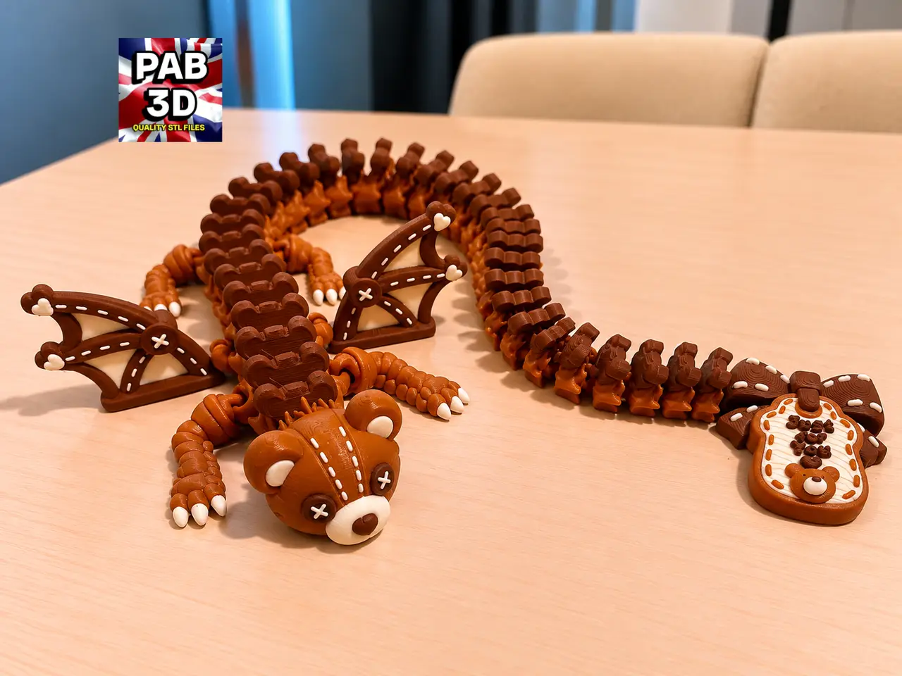 Articulated Teddy Bear Dragon — modelo 3D