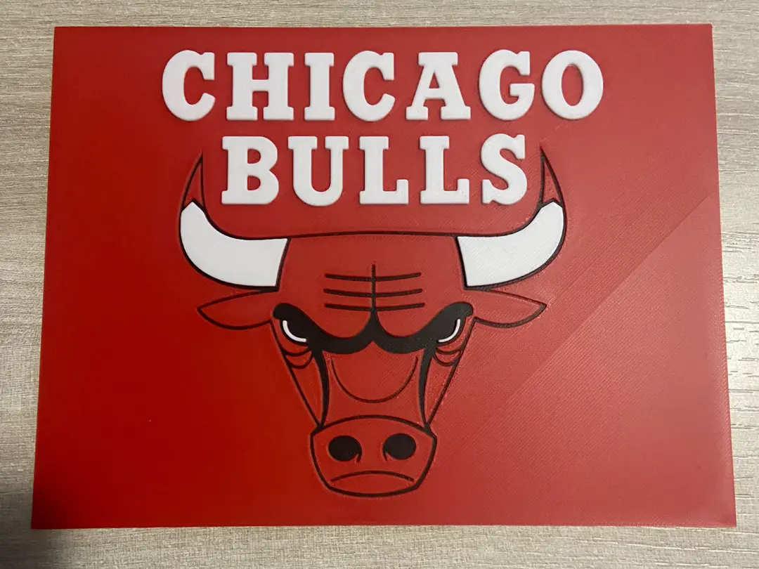 quadretto hueforge logo chicago bulls — modelo 3D