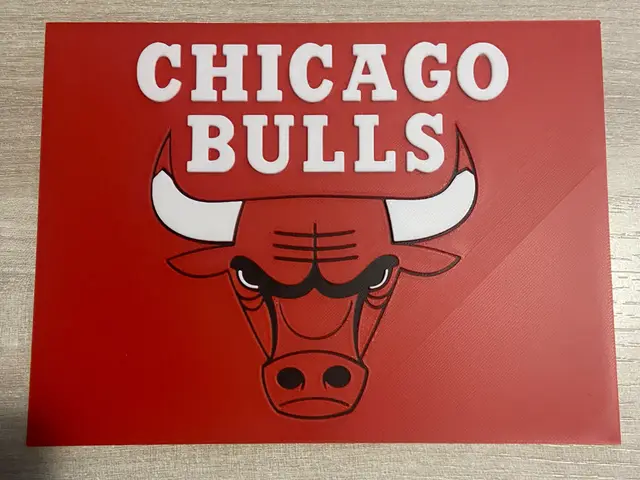 quadretto hueforge logo chicago bulls — modelo 3D