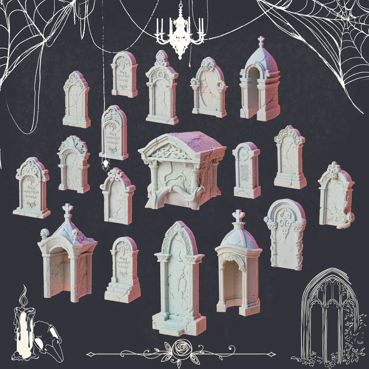 Tombstones — modelo 3D