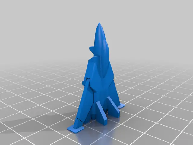 Print-in-place and articulated F14 Jet Fighter with Improved Wingdesign — modelo 3D