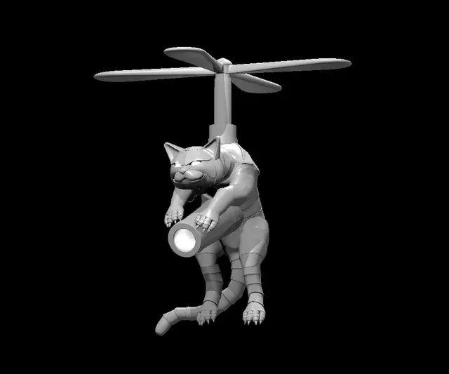 Heli-Kitty — modelo 3D