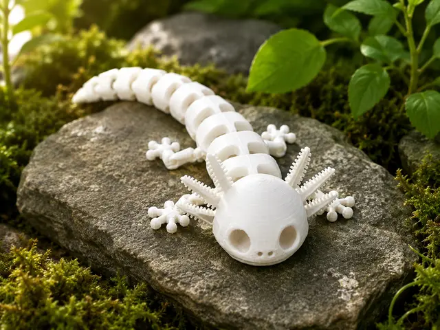 Axolotl Skeleton – Articulated Print-in-Place Flexi — modelo 3D