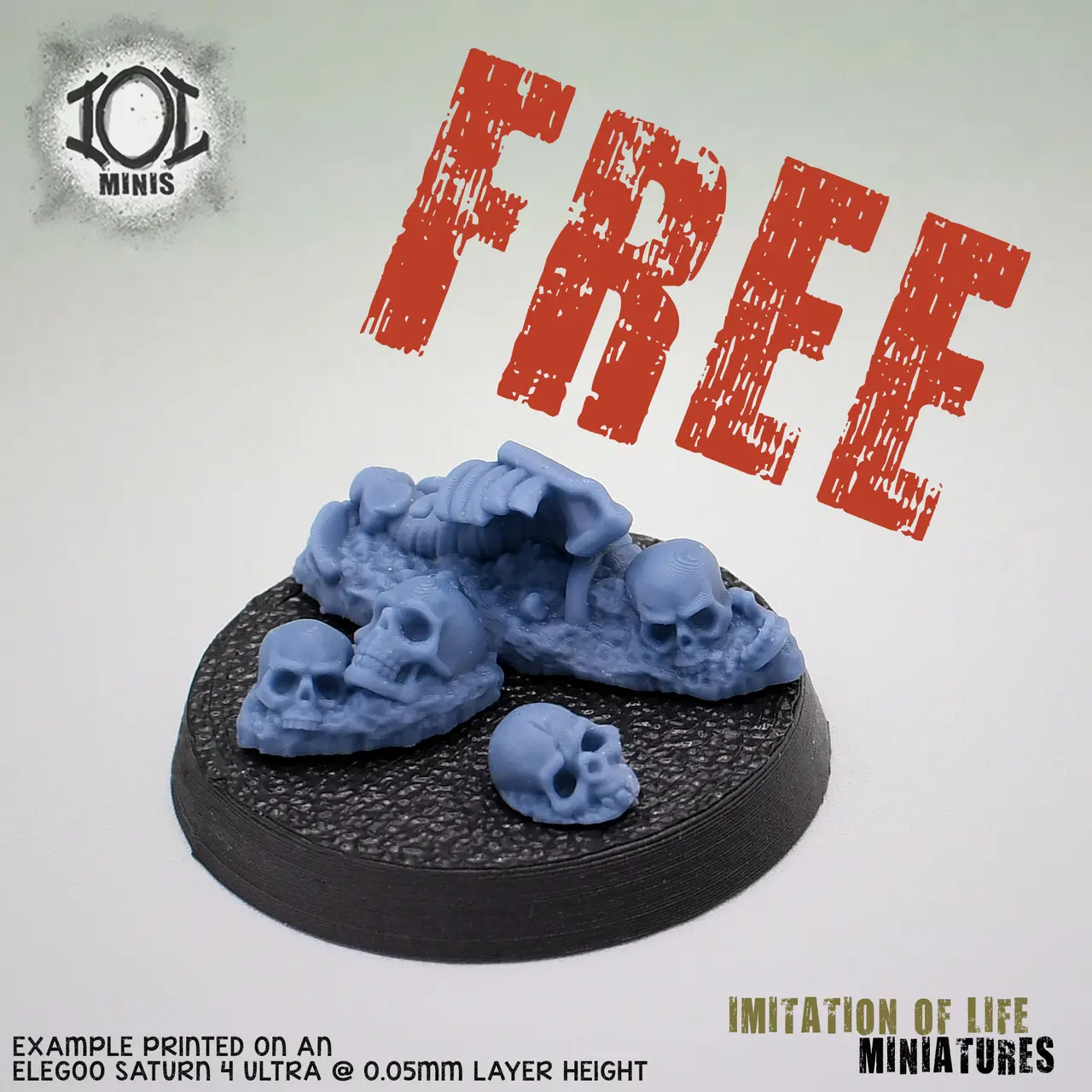 Skeleton base toppers Sample Pack - Supportfree base detailing kit. — modelo 3D