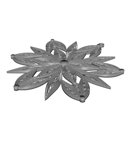 Quilling Snowflake Decoration — modelo 3D