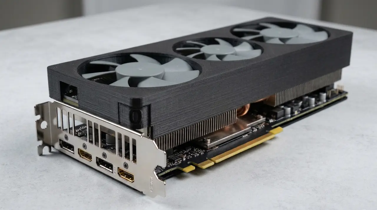 Universal 3 fan GPU Deshroud Mod for 2x120mm and 90mm Fan — modelo 3D