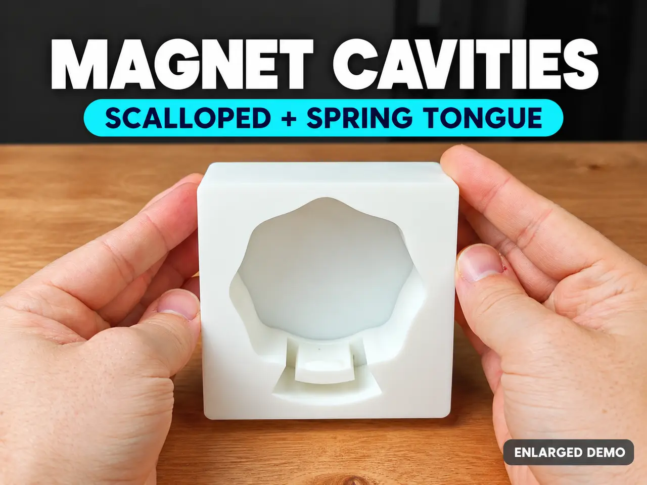 6×3 mm Magnet Cavity with Spring Grip + Fit Tester — modelo 3D