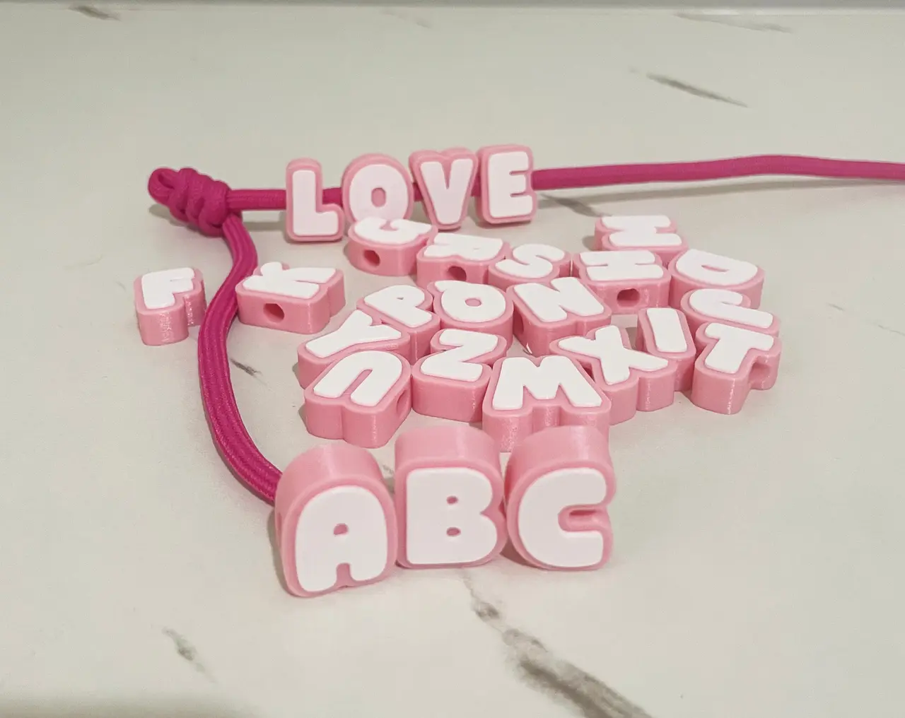 3D Chunky Alphabet Letter Charms — modelo 3D