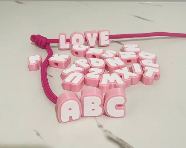 3D Chunky Alphabet Letter Charms — modelo 3D