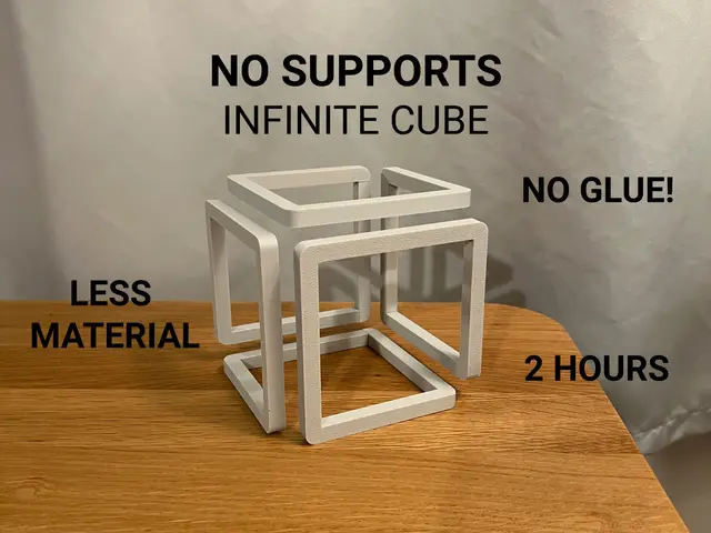 Infinite Cube - No Supports, No Glue — modelo 3D