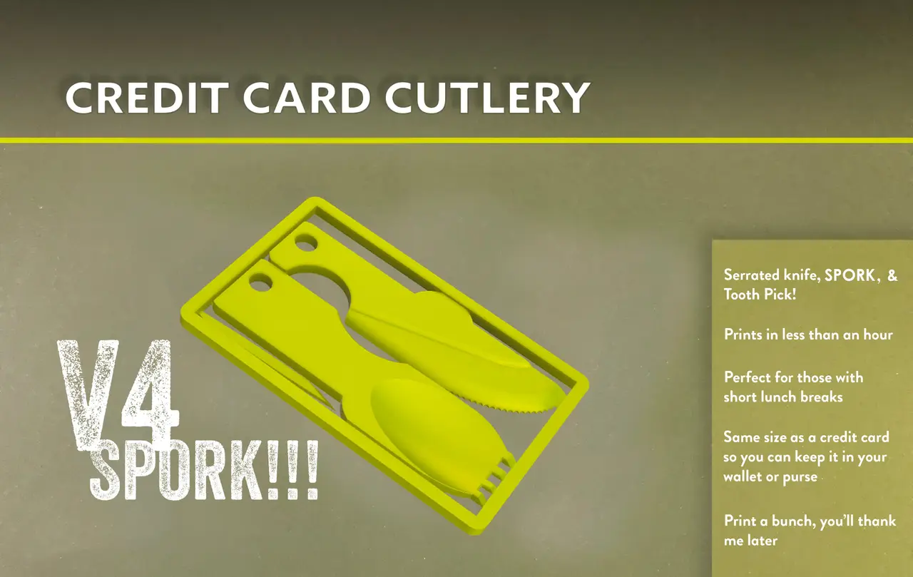 Credit Card Cutlery — modelo 3D