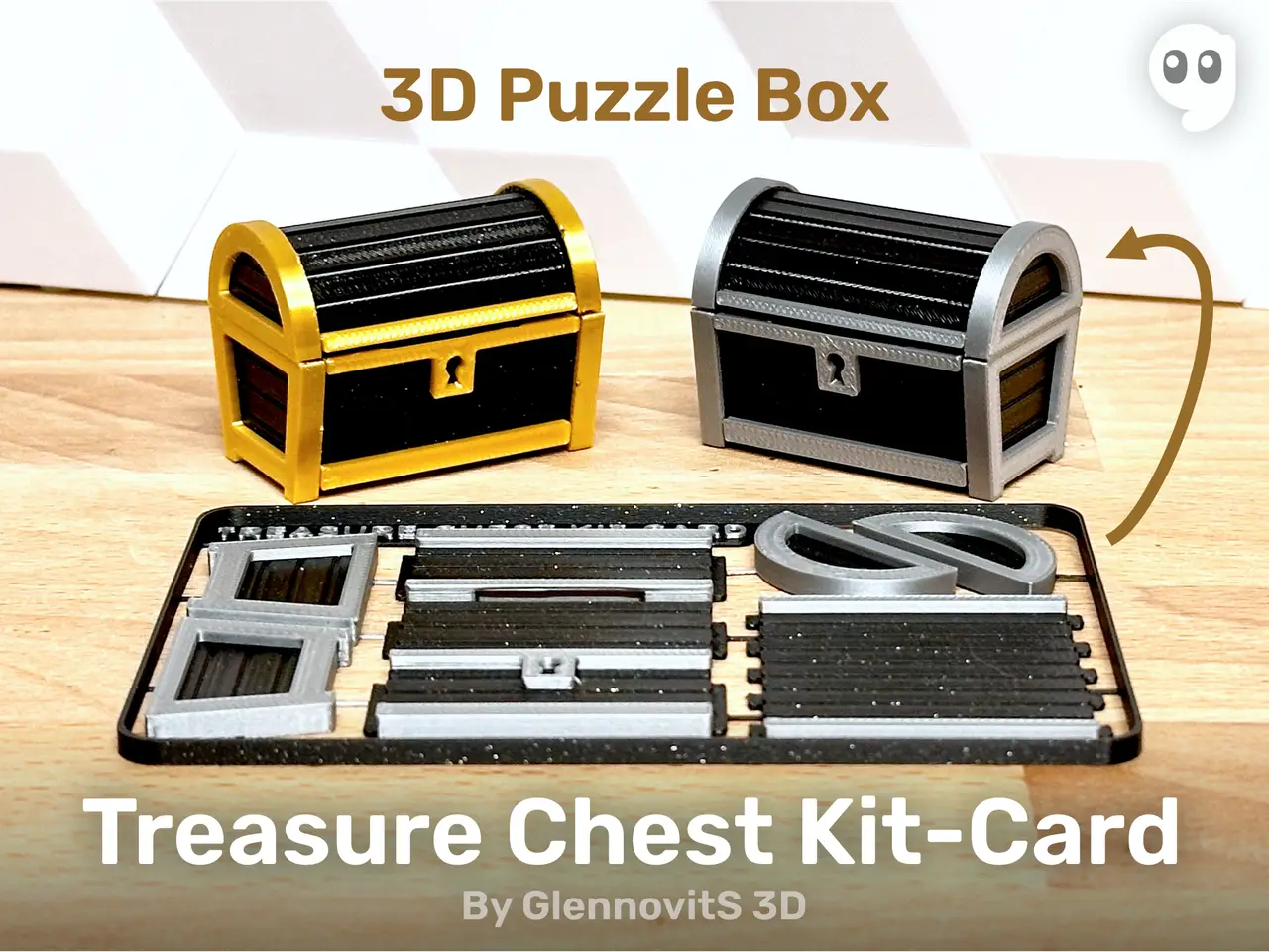 Treasure Chest Kit-Card (compact pirate chest box set) — modelo 3D