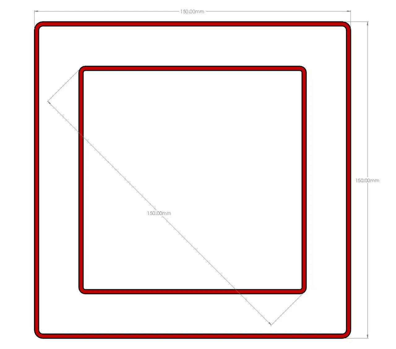 XY size and square calibration print. — modelo 3D