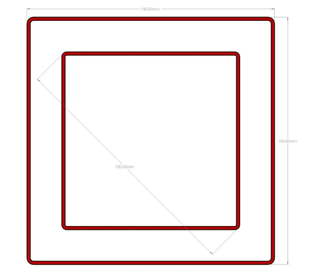 XY size and square calibration print. — modelo 3D