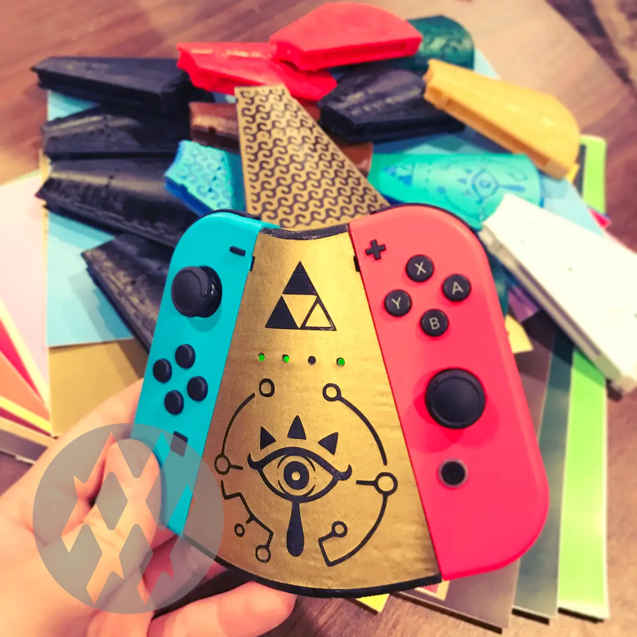 Ergonomic JoyCon Grip With Light Pipes — modelo 3D