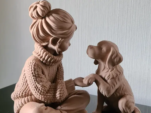 Mädchen mit Hund — modelo 3D