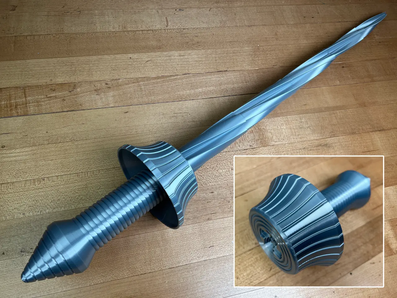 Collapsing Drill Sword (Print-in-Place) — modelo 3D