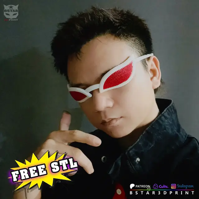Doflamingo's Glasses Cosplay | Multi-parts | STL File — modelo 3D
