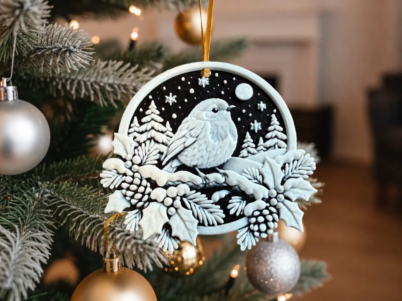 Winter Robin Decoration — modelo 3D