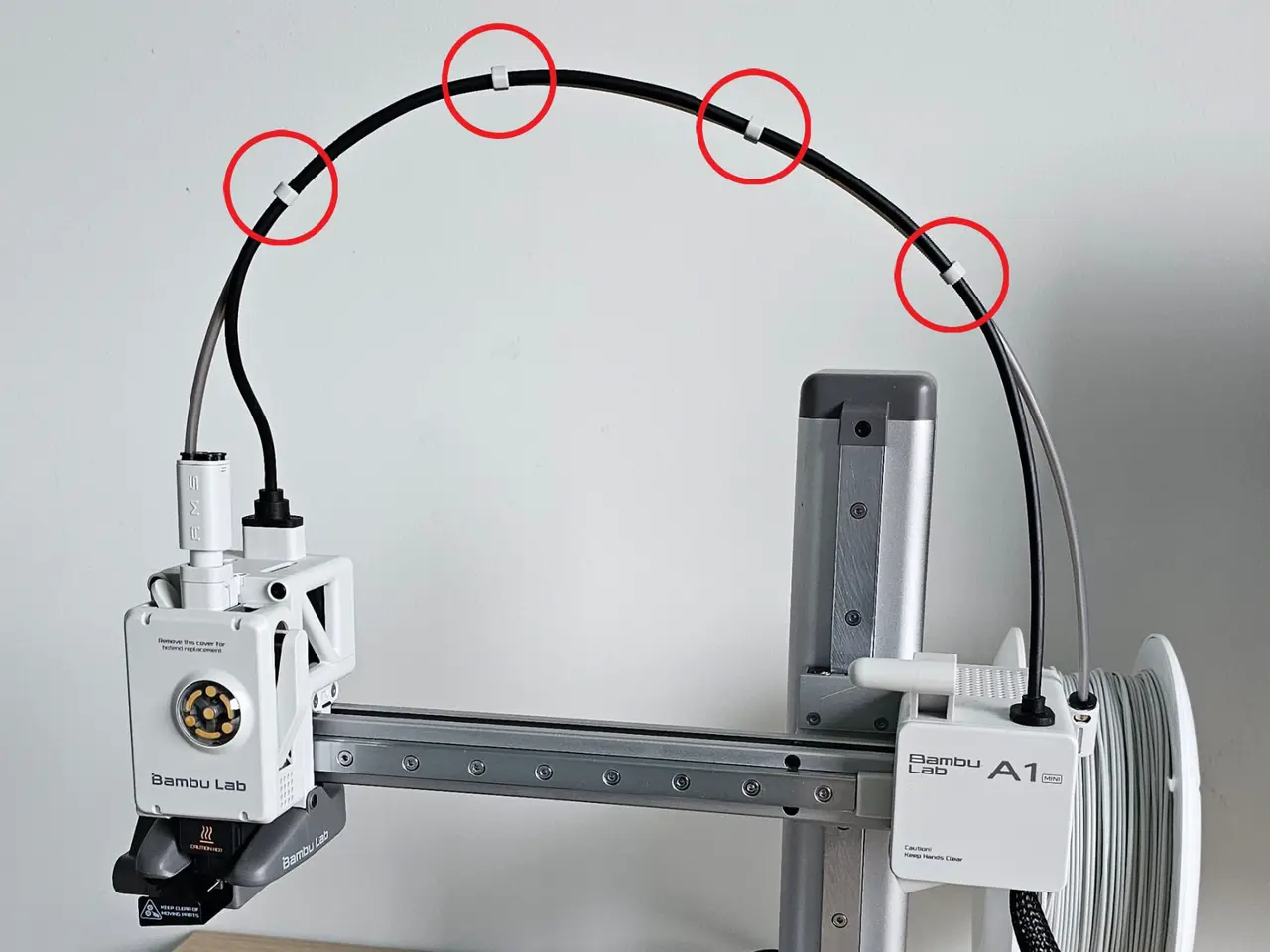 Cable clips (A1, A1 mini without AMS) — modelo 3D