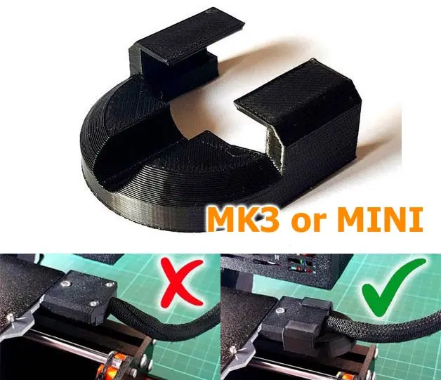 MK3 or MINI Heatbed Cable Support (Easy Clip On) — modelo 3D