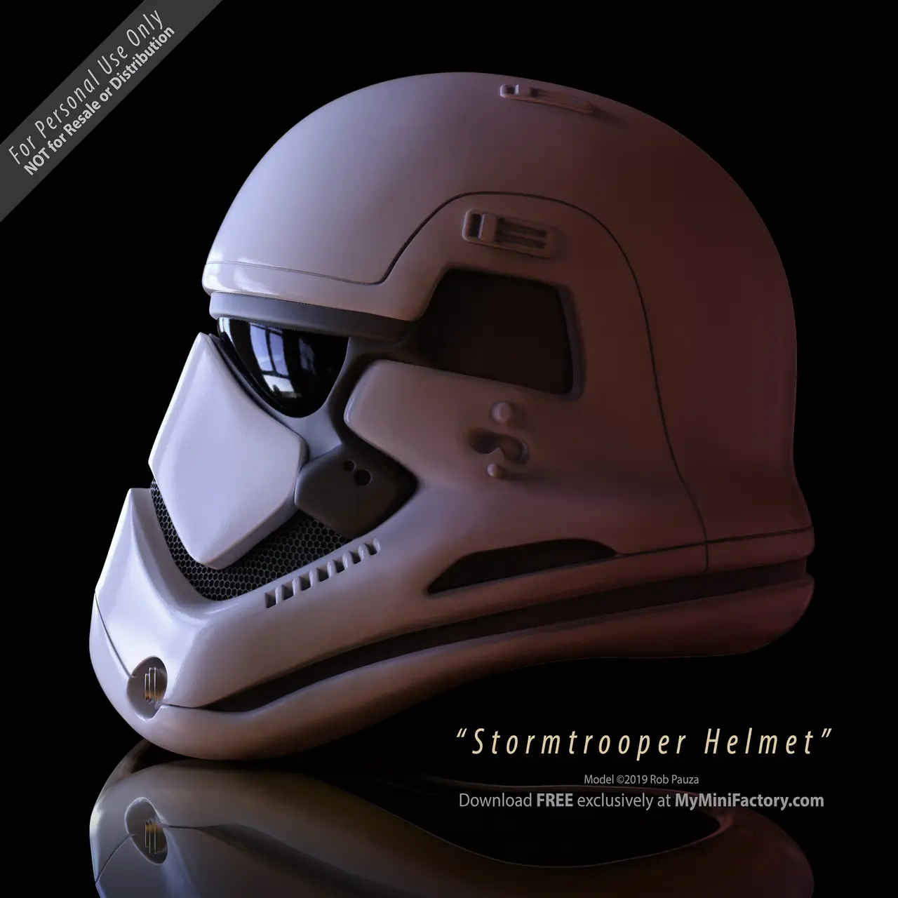 Stormtrooper Helmet 1:1 Scale — modelo 3D