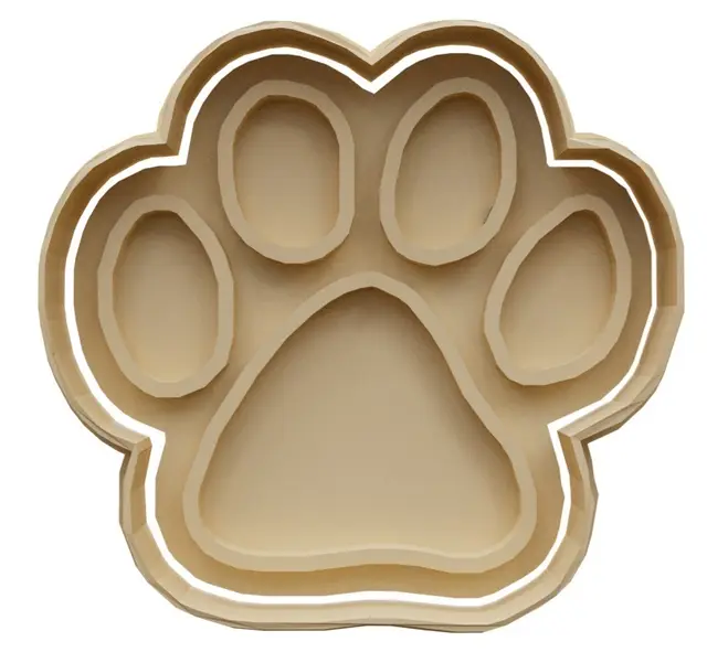 Cortante huella de perro - dog footprint cookie cutter — modelo 3D