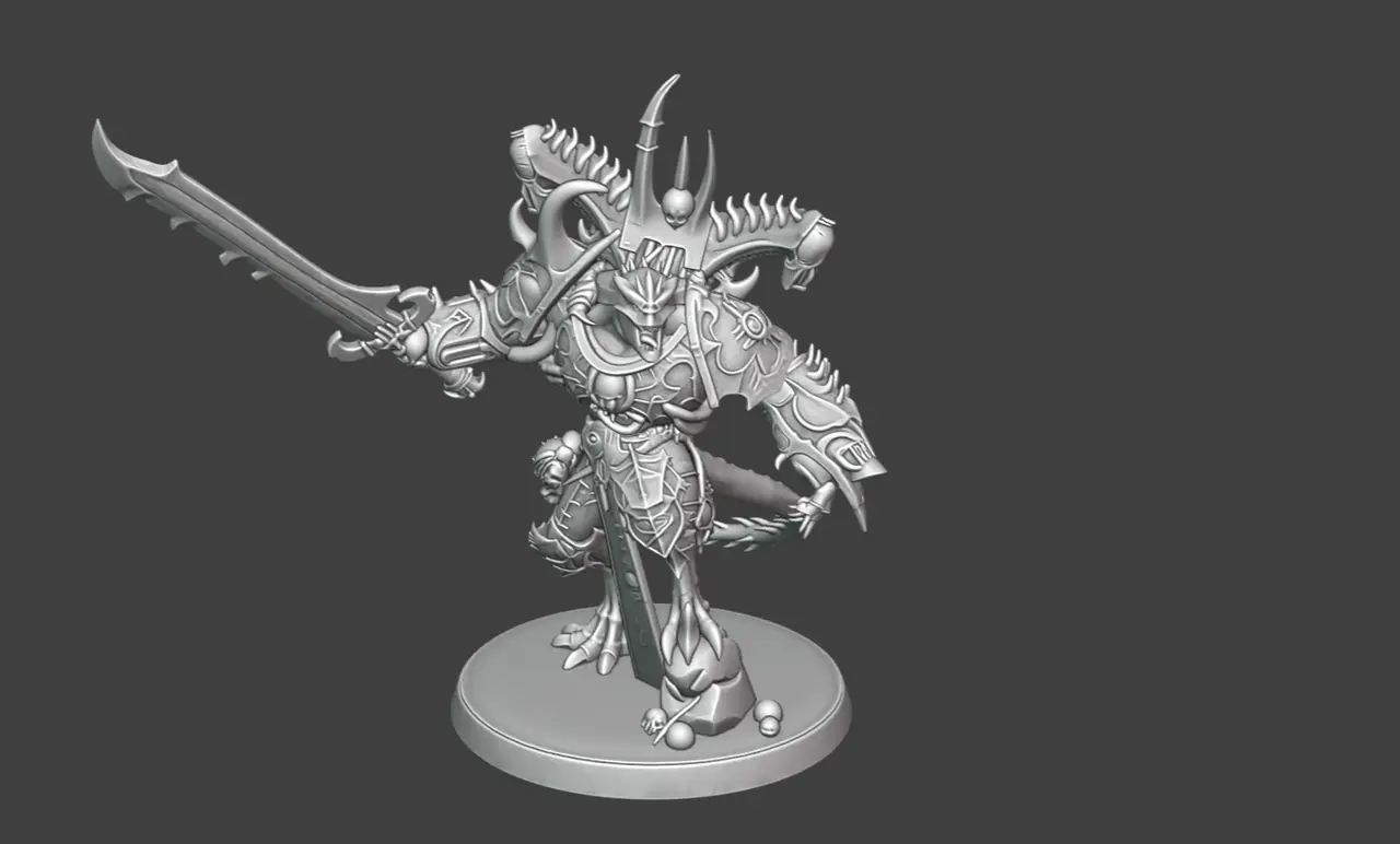 the demon of Khorne from Warhammer — modelo 3D