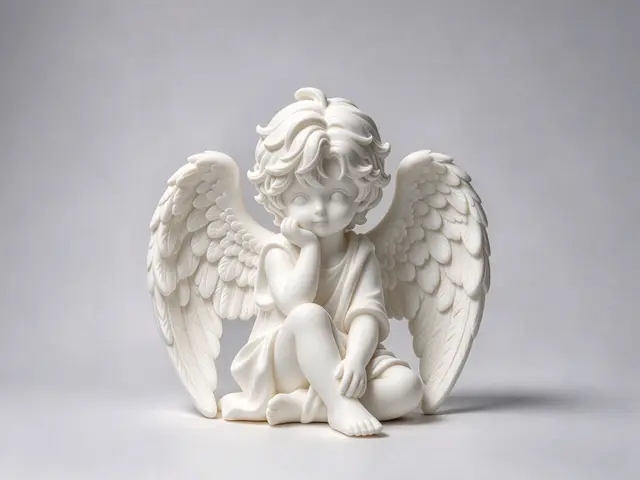 沉思小天使 宁静 治愈 圣洁 欧式古典天使 倒置打印 — modelo 3D