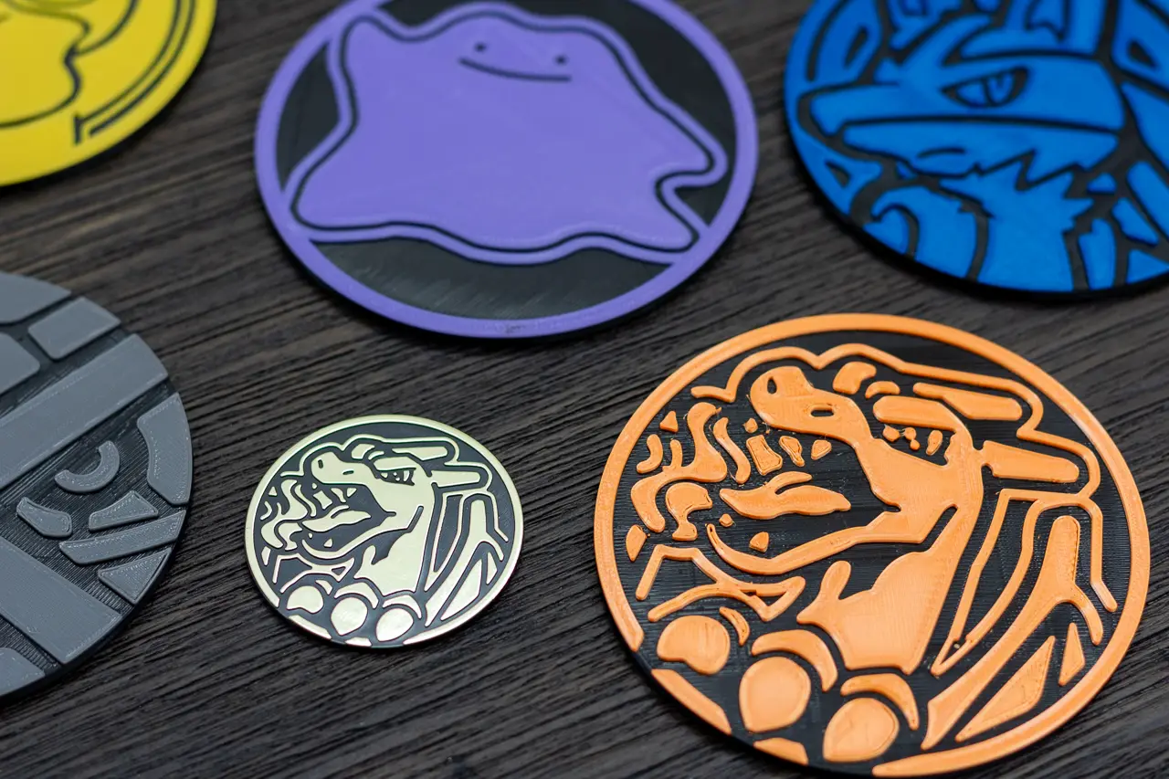 Pokemon Coasters Vol. 1 - Charizard, Lucario, Psyduck, Ditto, Metagross — modelo 3D