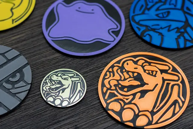 Pokemon Coasters Vol. 1 - Charizard, Lucario, Psyduck, Ditto, Metagross — modelo 3D