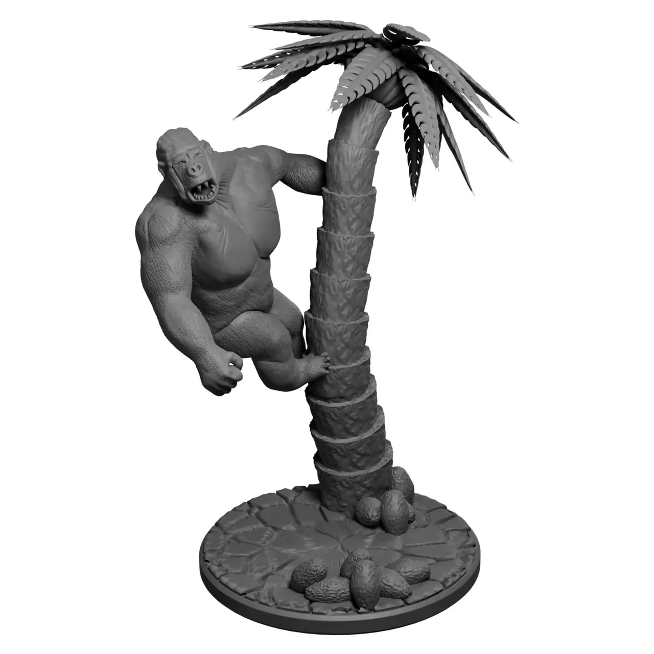 A gorilla climbing a .. palm tree!? — modelo 3D